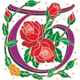 Elegant Floral Letter T