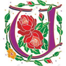 Rose Initial Letter U