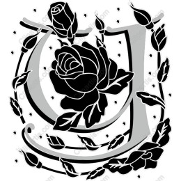 Floral Letter J