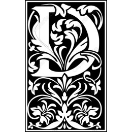 Ornate Floral D Monogram
