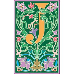 Floral Initial Letter J