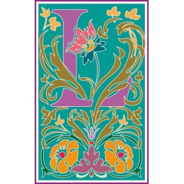 Vibrant Floral Letter L