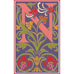 Floral Initial Letter N