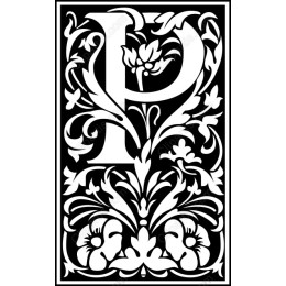 Elegant Floral Monogram - Letter P
