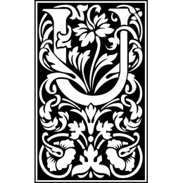 Elegant Floral Monogram U