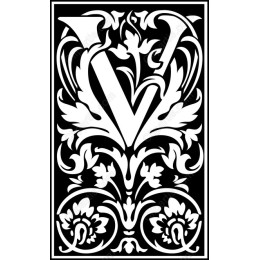 Elegant Floral Letter 'V'