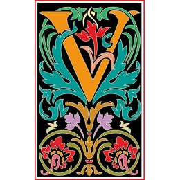 Ornate Floral Letter V
