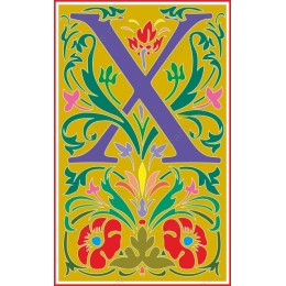 Ornate Floral Letter X