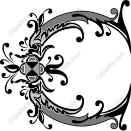 Elegant Black and White Ornamental Frame