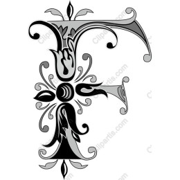 Elegant Ornamental Letter F