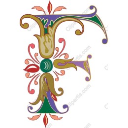 Floral Letter F