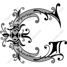 Elegant Ornamental Letter C