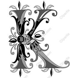 Elegant Ornate Letter K