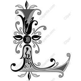 Ornate Floral - Black and White