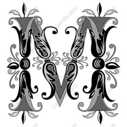 Ornate Letter M Decorative