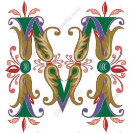 Elegant Ornate Letter 'M'