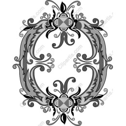 Elegant Monochrome Floral Frame