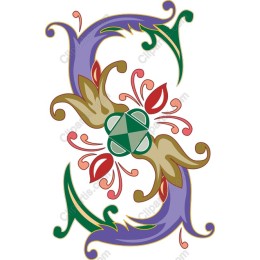 Ornate Floral Letter 'S'