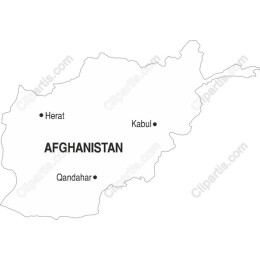 Afghanistan Outline Map