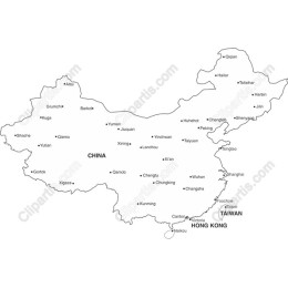Minimalist Map of China