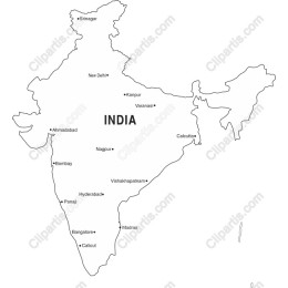 Outline Map of India