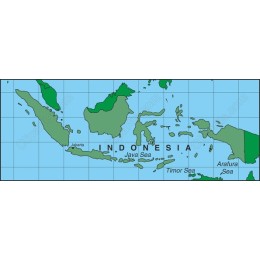Indonesia Illustrated Map