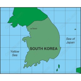 South Korea Geographical Map