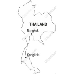 Thailand Outline Map