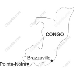 Republic of Congo Minimalist Map