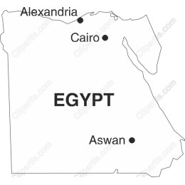 Minimalist Egypt Map