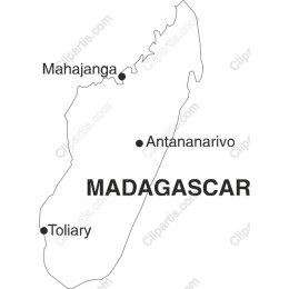 Madagascar Outline Map