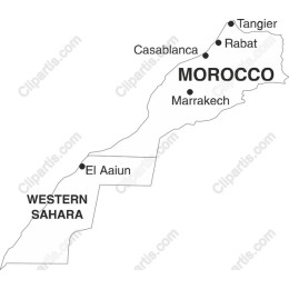 Minimalist Map of Morocco