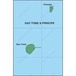 S?o Tome and Principe Island Map