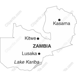 Zambia Minimalist Map