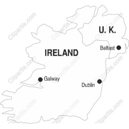Elegant Map of Ireland - able