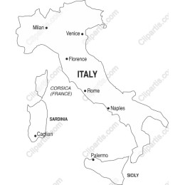 Minimalist Map of Italy
