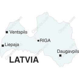 Latvia Minimalist Map