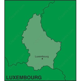 Luxembourg Map Outline