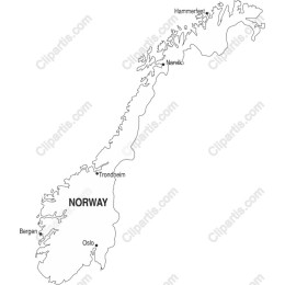 Minimalist Map of Norway