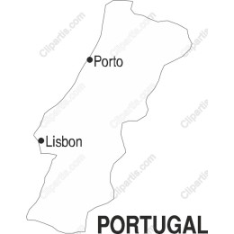 Elegant Map of Portugal