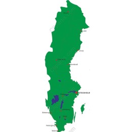 Sweden Map - Geographical