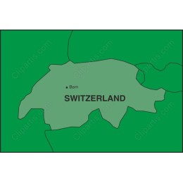 Minimalist Switzerland Map