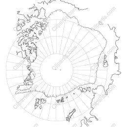 Antarctic Outline Map