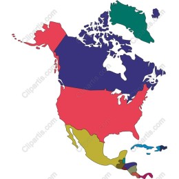 Vibrant North America Map