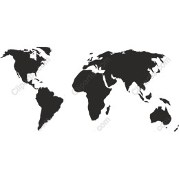 Elegant Black World Map