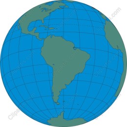 Vibrant South America Globe
