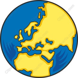 Vibrant Europe and Africa Globe
