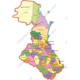 Customizable Map of Dagestan