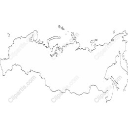 Russia Map Outline