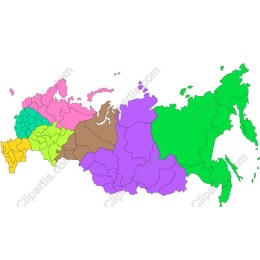 Vibrant Russia Map